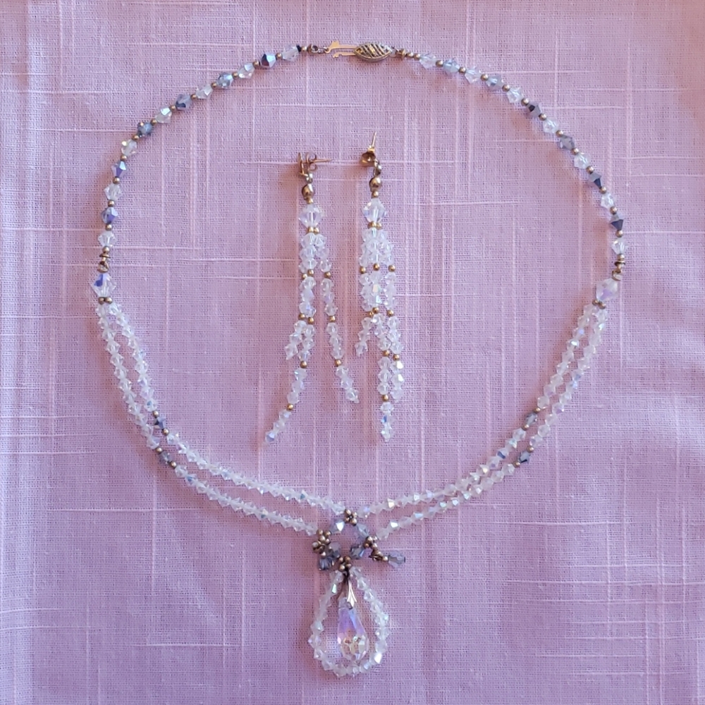 Swarovski Crystal Necklace & Earrings